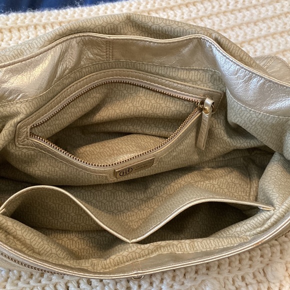 NWOT Hayden-Harnett Gold Genuine Leather Shoulder Bag - Picture 7 of 9